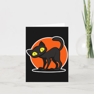 Halloween Black Cat For Cat Lover - Halloween Card