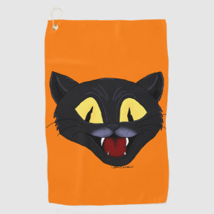 Halloween Black Cat  Golf Towel
