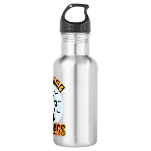 Halloween Black Cat Growing My Fangs Design 532 Ml Water Bottle