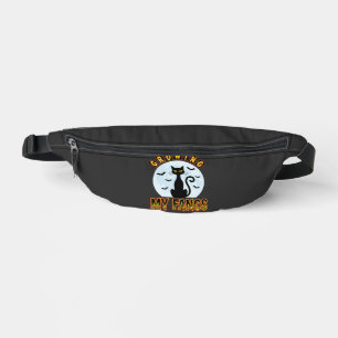 Halloween Black Cat Growing My Fangs Design Fanny Pack