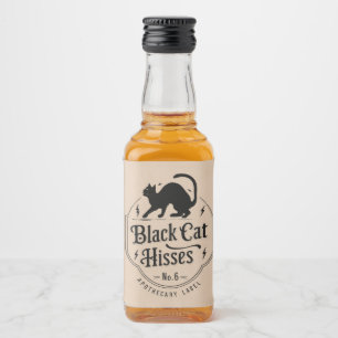 Halloween Black Cat Hisses Apothecary labels