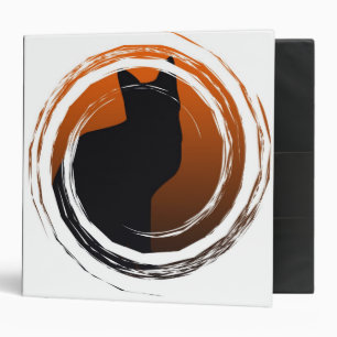 Halloween Black Cat in Spiral Design Binder