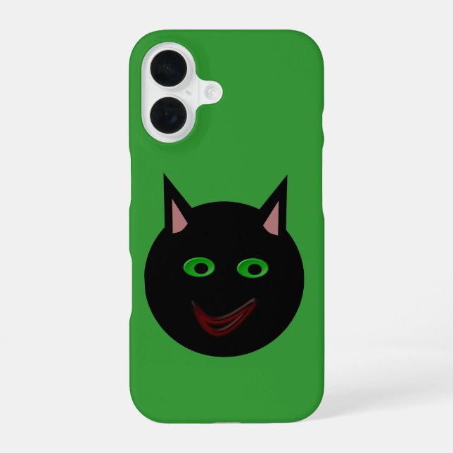 Halloween Black Cat iPhone 16 Case (Back)