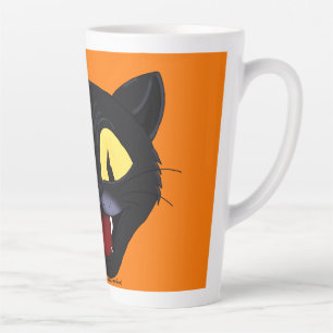 Halloween Black Cat Latte Mug