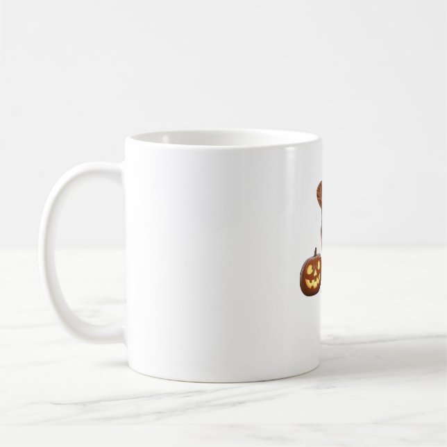 Halloween Black Cat Magic Classic T-Shirt Coffee Mug (Left)