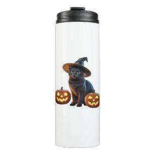 Halloween Black Cat Magic Classic T-Shirt Thermal Tumbler