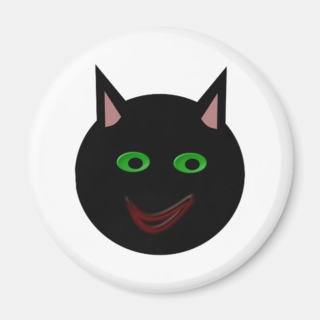 Halloween Black Cat Magnet (Front)