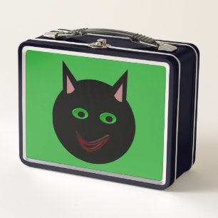 Halloween Black Cat Metal Lunchbox