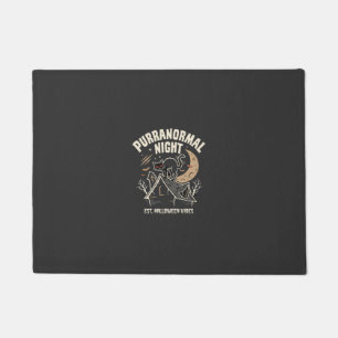 Halloween Black Cat Moon (2) Doormat