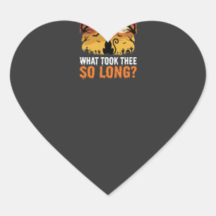 Halloween Black Cat Moon Graveyard Quote Design Heart Sticker