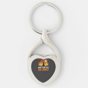 Halloween Black Cat Moon Graveyard Quote Design Keychain