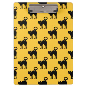 Halloween Black Cat Pattern Clipboard
