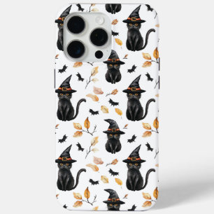 Halloween Black Cat Pattern - Witchy Cat  iPhone 15 Pro Max Case