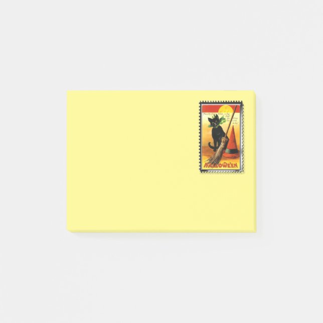 Halloween Black Cat Post-it Notes (Front)