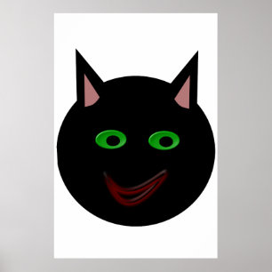 Halloween Black Cat Poster