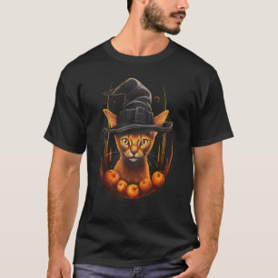 Halloween Black Cat Pumpkin Autumn Fall Season Oct T-Shirt