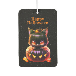 Halloween Black Cat Pumpkin Horror Scary Air Freshener