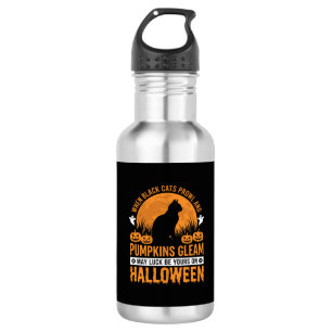 Halloween Black Cat Pumpkin Moon Design_1 532 Ml Water Bottle