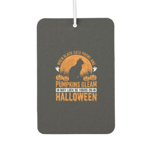 Halloween Black Cat Pumpkin Moon Design_1 Air Freshener