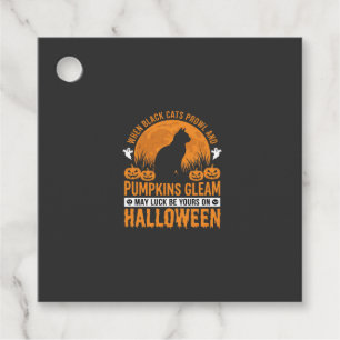 Halloween Black Cat Pumpkin Moon Design_1 Favour Tags