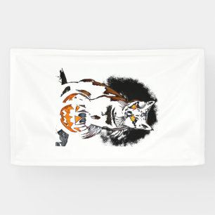 Halloween Black Cat Sticker1 Banner