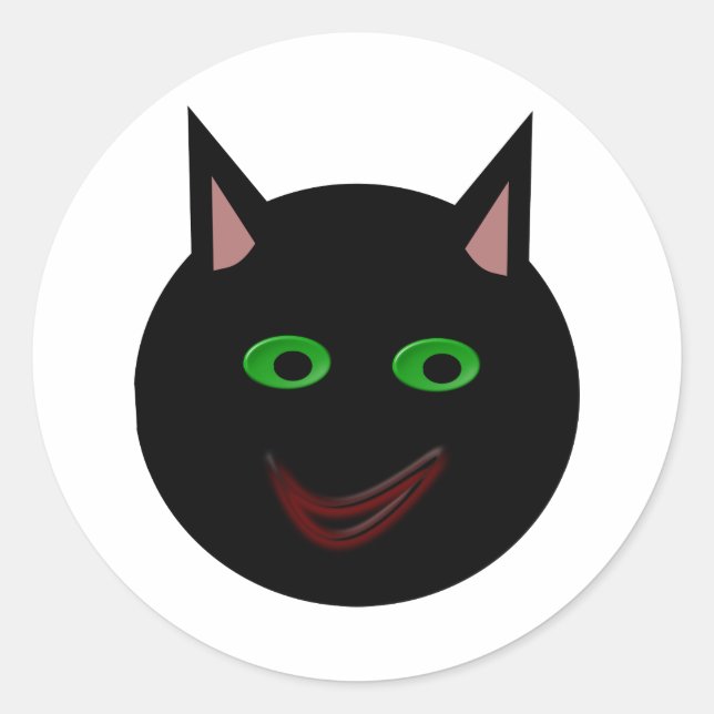 Halloween Black Cat Stickers (Front)