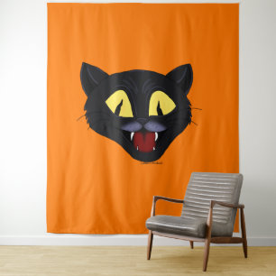 Halloween Black Cat Tapestry