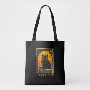 Halloween Black Cat Tarot The Protector Fortune Te Tote Bag