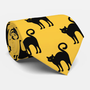 Halloween Black Cat Tie