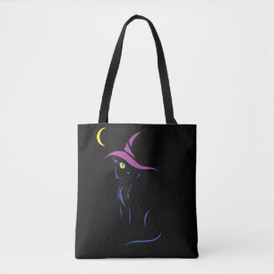Halloween Black Cat Tote Bag