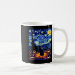 Halloween Black Cat Van Gogh Starry Night Cat Cost Coffee Mug<br><div class="desc">Halloween Black Cat Van Gogh Starry Night Cat Costume Women</div>
