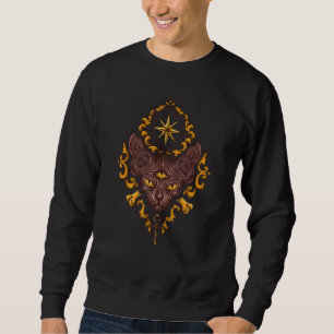 Halloween Black Cat Witch Gothic Occult Satanic Sweatshirt