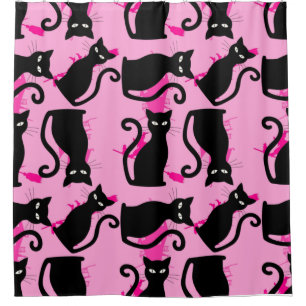 halloween black cat witch pink
