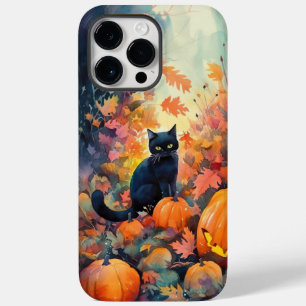 Halloween Black Cat With Pumpkins Scary Case-Mate iPhone 14 Pro Max Case