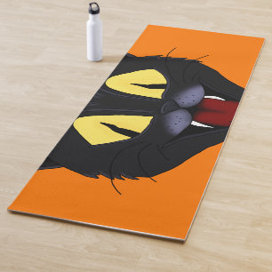 Halloween Black Cat Yoga Mat