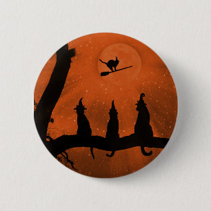 Halloween Black Cats 2 Inch Round Button
