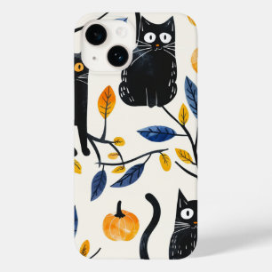 Halloween Black Cats and Moons Funny Witchy for K Case-Mate iPhone 14 Case