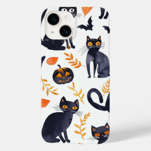 Halloween Black Cats and Moons Funny Witchy Kids Case-Mate iPhone 14 Case