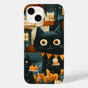 Halloween Black Cats and Moons Funny Witchy Kids Case-Mate iPhone 14 Case