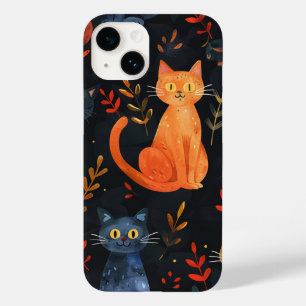 Halloween Black Cats and Moons Funny Witchy Kids Case-Mate iPhone 14 Case