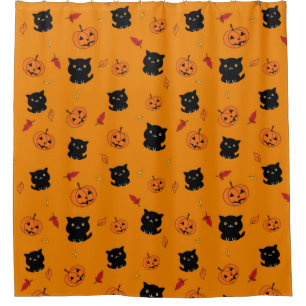 Halloween Black Cats And Pumpkins Pattern