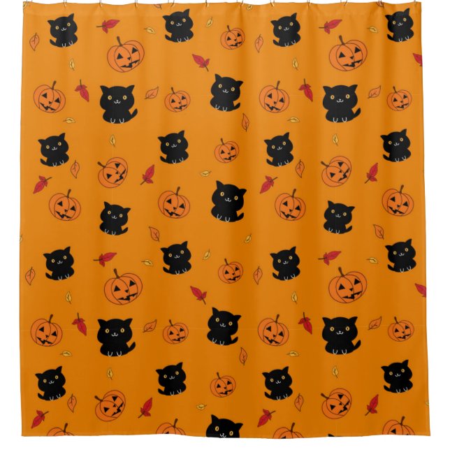 Halloween Black Cats And Pumpkins Pattern (Front)