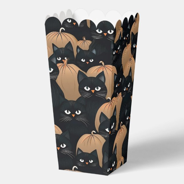 Halloween black cats favor box (Front)