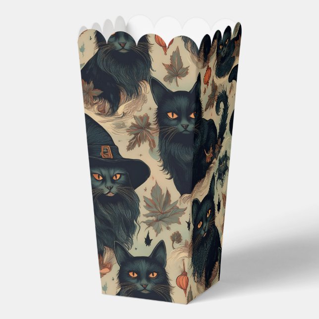 Halloween black cats favor box (Front)