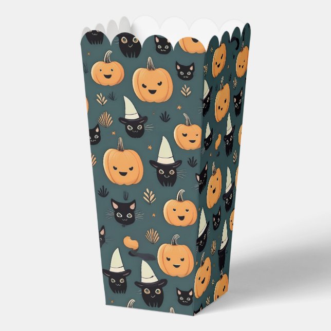Halloween black cats favor box (Front)