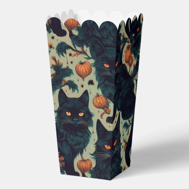 Halloween black cats favor box (Front)