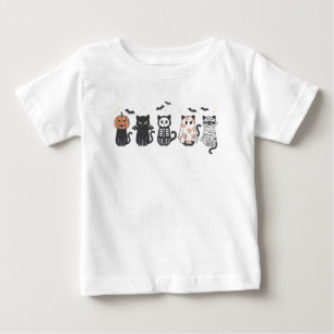 Halloween Black Cats Spooky Cute Funny Baby T-Shirt