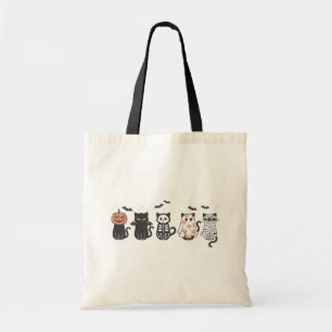 Halloween Black Cats Spooky Cute Funny Tote Bag