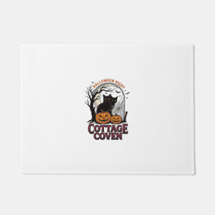 Halloween Black Cats Vintage Coven Pumpkin Art_1 Doormat