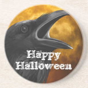 Halloween Black Crow Coaster